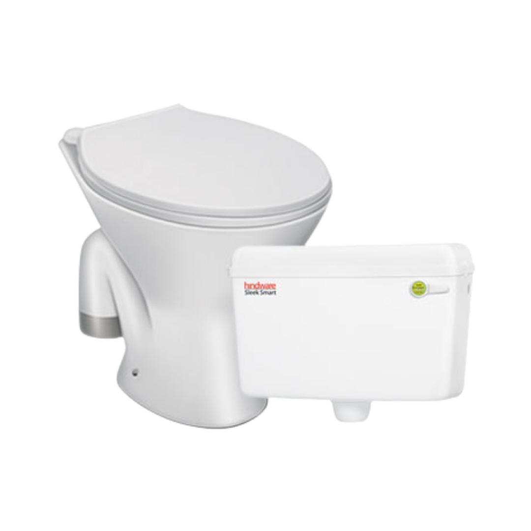 Hindware Floor Mounted White Closet WC Slick Combo 519009 WHITE with S-Trap