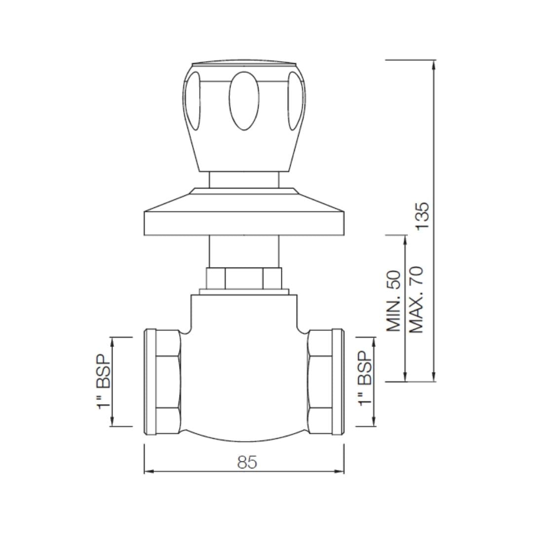 Essco WC Area Flush Tap Sumthing Special SPL-CHR-553 - Chrome