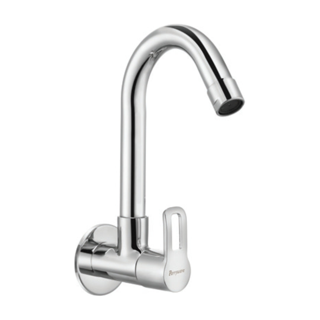 Parryware Wall Mounted Regular Kitchen Sink Tap Pluto T0721A1 with Swinging Spout in Chrome Finish