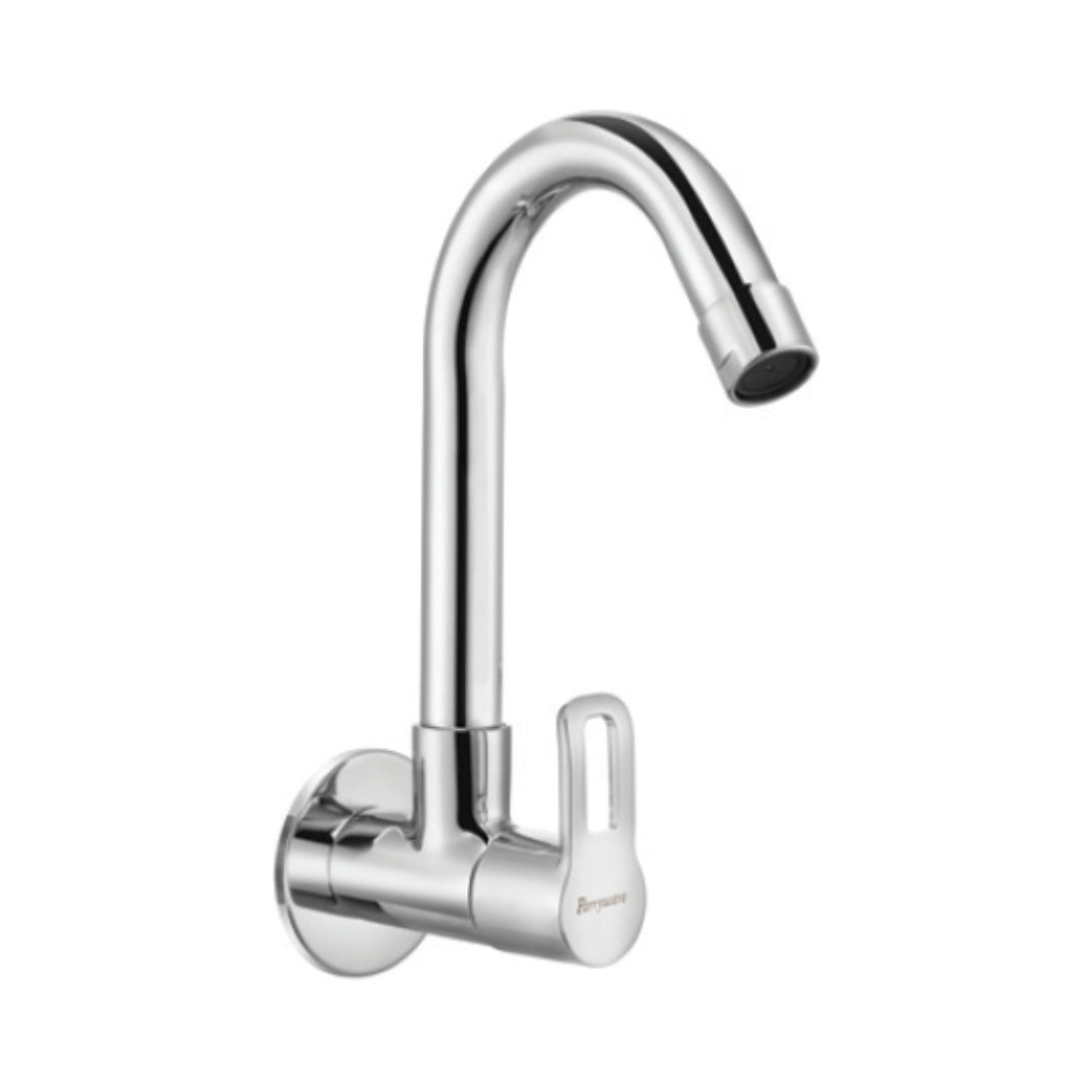 Parryware Wall Mounted Regular Kitchen Sink Tap Pluto T0721A1 with Swinging Spout in Chrome Finish