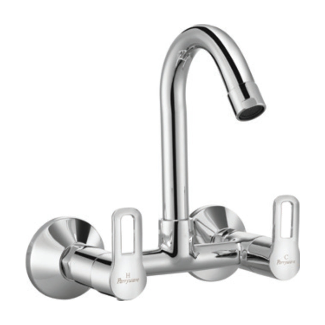 Parryware Wall Mounted Regular Kitchen Sink Mixer Pluto T0745A1 with Swinging Spout in Chrome Finish