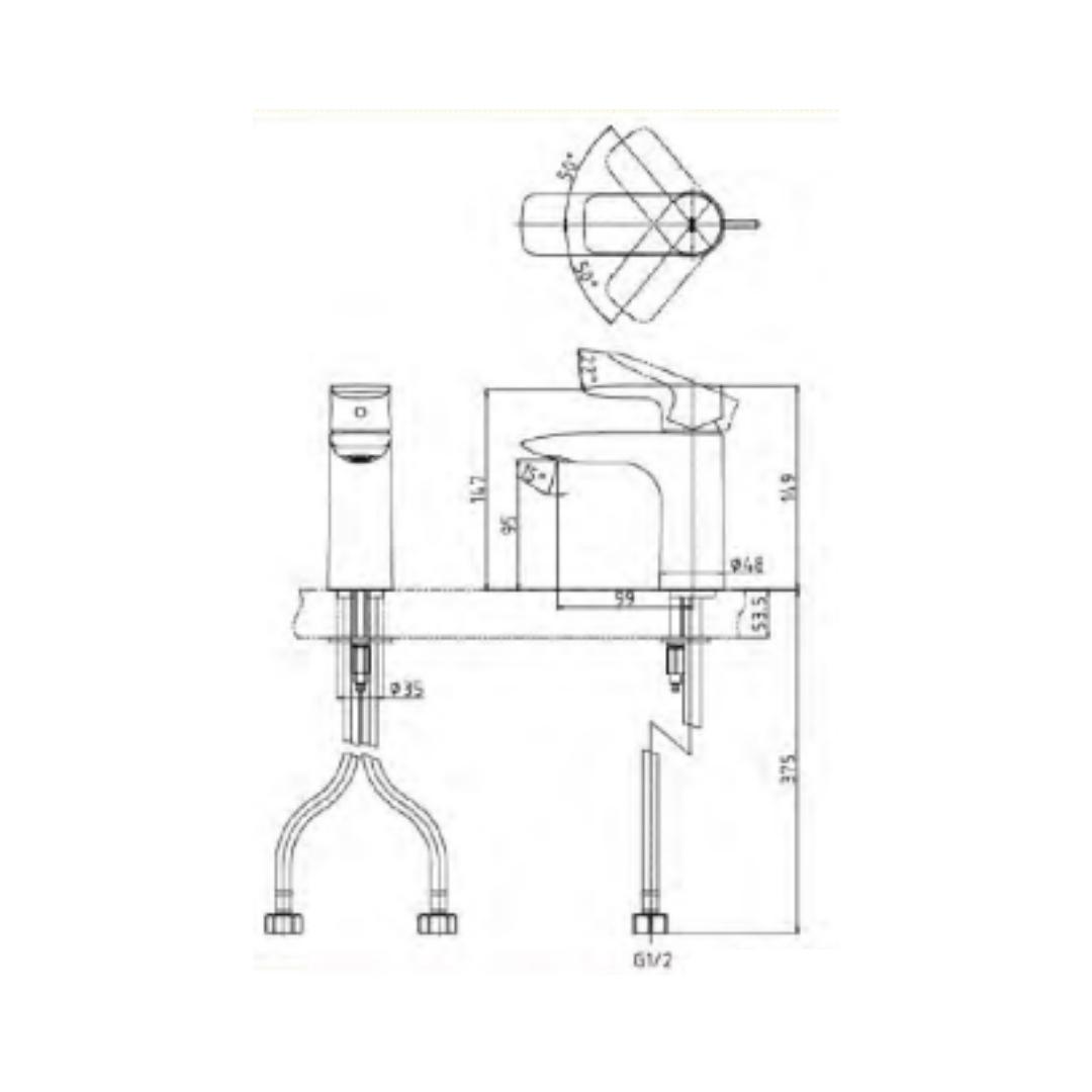 Toto Table Mounted Regular Basin Mixer GA TLG04303B - Chrome