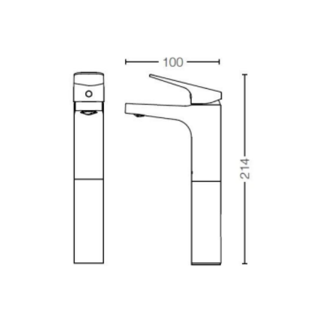 Toto Table Mounted Tall Boy Basin Tap REI-S TTLR102V - Chrome