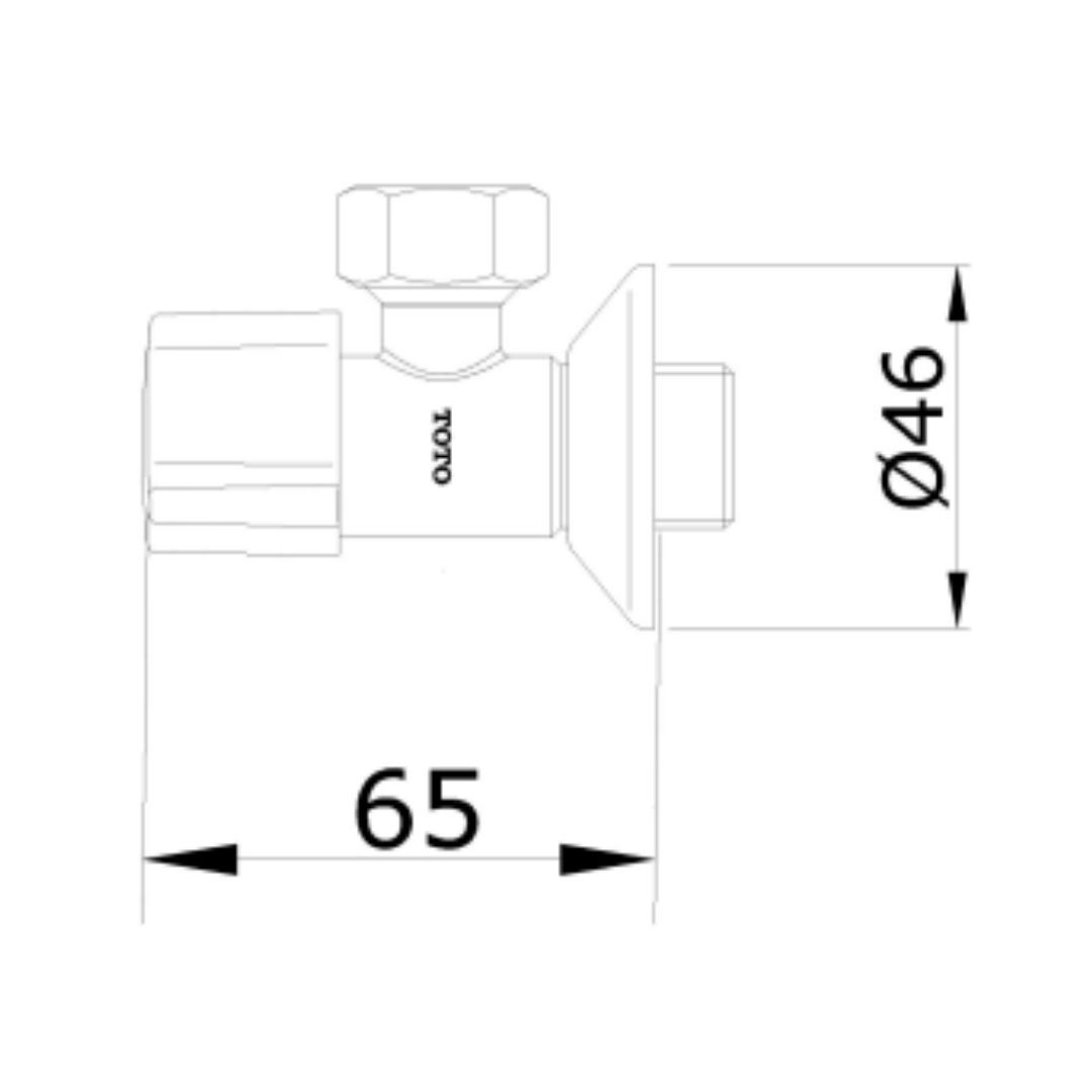 Toto Basin Area Stop Valve Supplementary TX277SV1 - Chrome