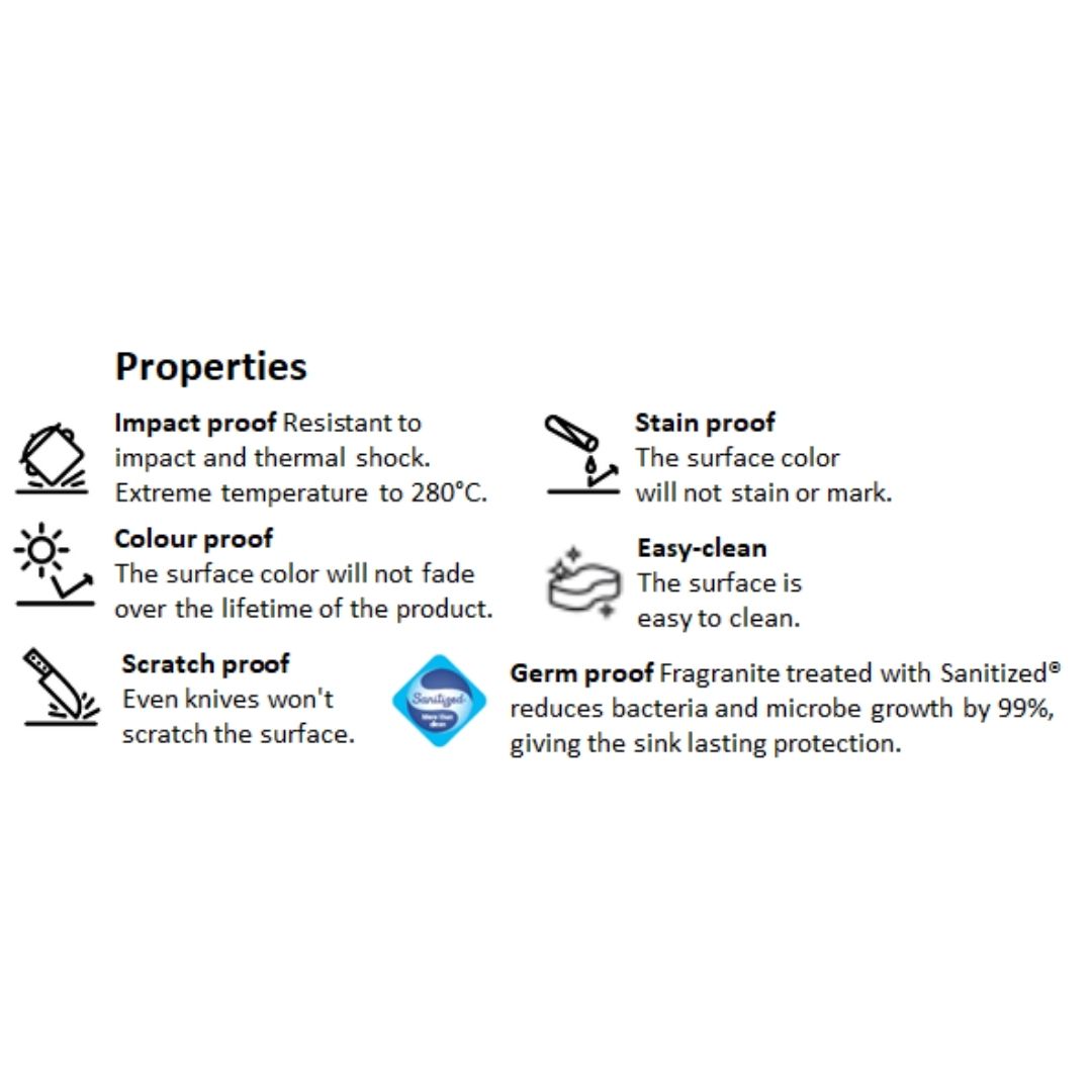 Franke Fragnite Sink Urban Fragranite Series URBAN RANGE UBG 610 56 ( 22 x 19.5 inches )  -  Oat Meal