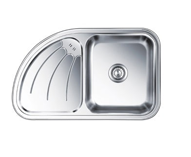 Nirali Stainless Steel Sink D'Signo Range ULTIMO LHD ( 34 x 21 inches ) - Glossy