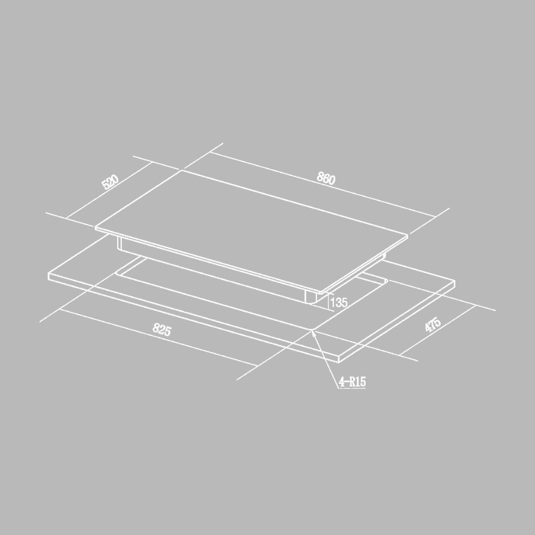 Hafele 90 cm 4 Burner Hob Vesta Series VESTA 490