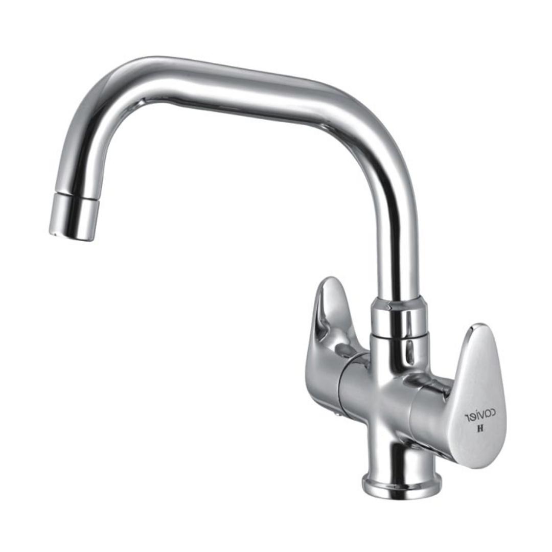 Cavier Table Mounted Regular Kitchen Sink Mixer Volta VL-10-153 with Swinging Spout in Chrome Finish