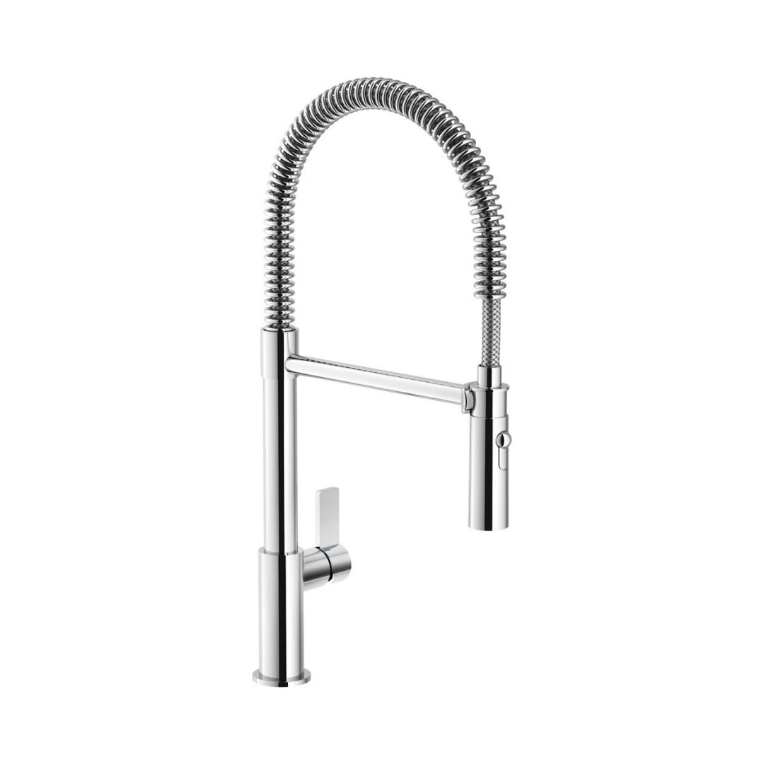 Reginox Table Mounted Pull-Down Kitchen Sink Mixer YUKON with Swinging Spout in Chrome Finish