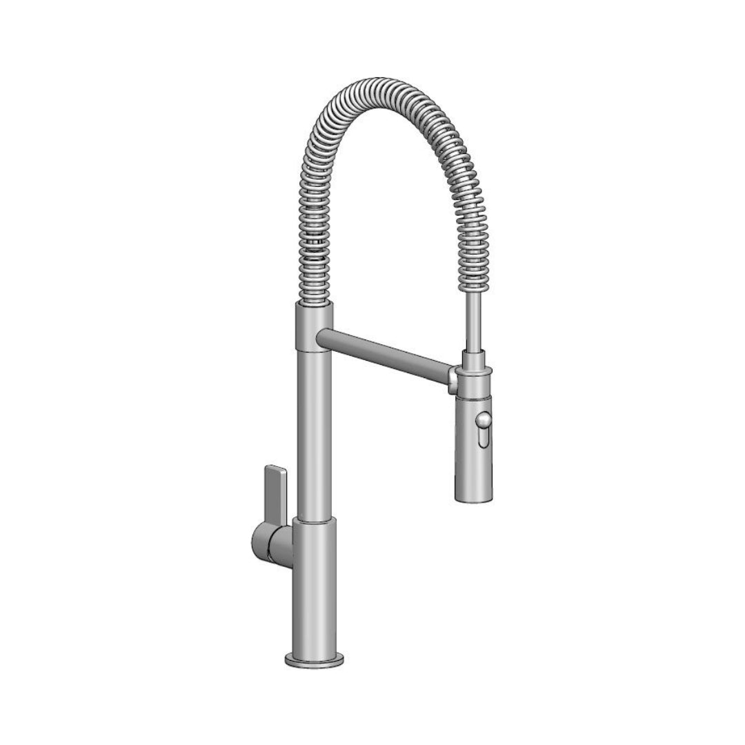 Reginox Table Mounted Pull-Down Kitchen Sink Mixer YUKON with Swinging Spout in Chrome Finish