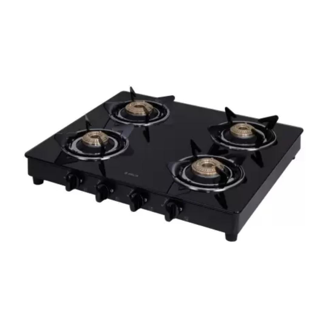 Elica 58 cm 4 Burner Cooktop VETRO SERIES 594 CT VETRO BK