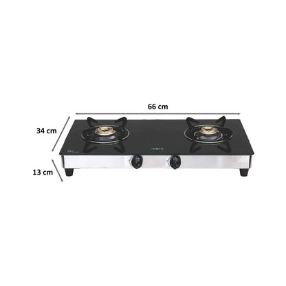 Elica 66 cm 2 Burner Cooktop VETRO SERIES 662 CT VETRO