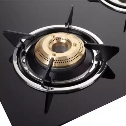 Elica 70 cm 3 Burner Cooktop VETRO SERIES 703 CT VETRO BK