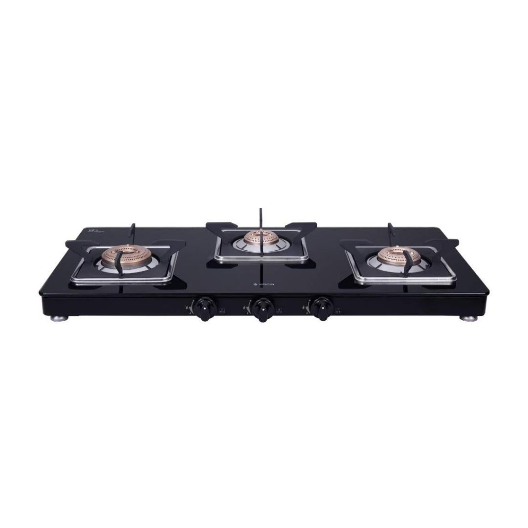 Elica 77 cm 3 Burner Cooktop SLIMLINE SPF 773 CT VETRO