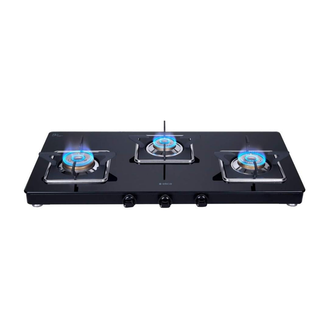 Elica 77 cm 3 Burner Cooktop SLIMLINE SPF 773 CT VETRO