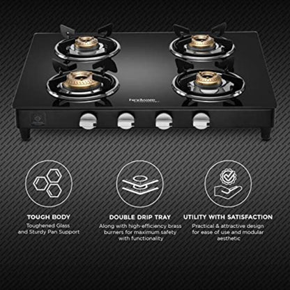 Hindware 63 cm 4 Burner Cooktop Armo Plus Gl Series ARMO PLUS GL 4B