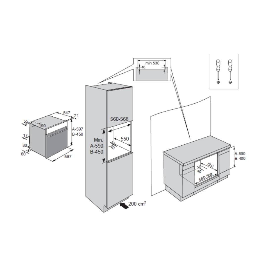 Asko Built In Oven with Full Steam Function OCS8687B