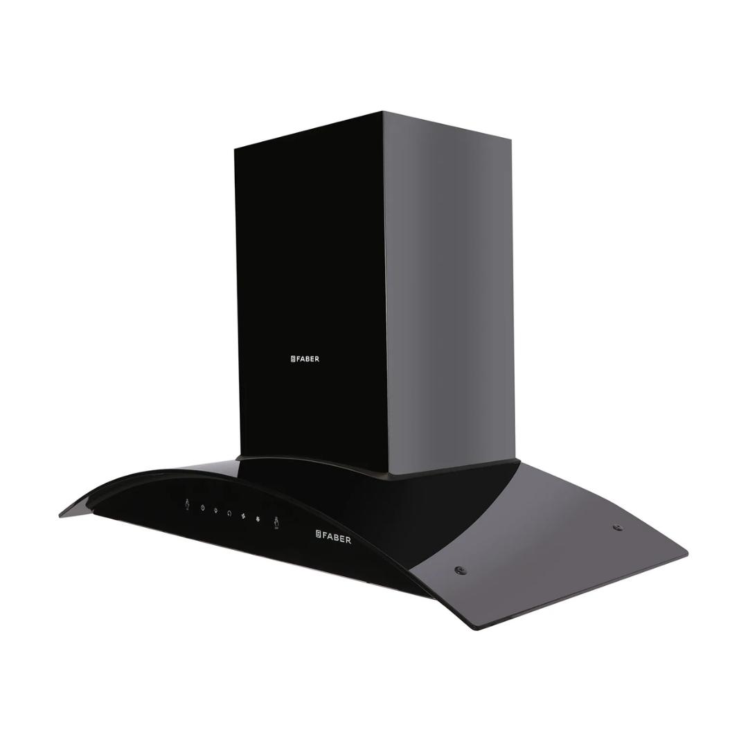 Faber 90 cm Wall Mounted Chimney AURA DIRECT DRIVE BF SC AC BK 90