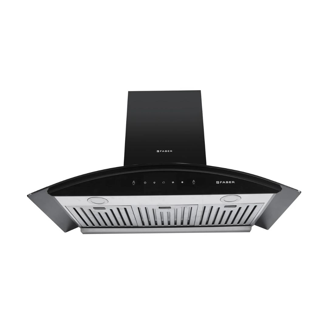 Faber 90 cm Wall Mounted Chimney AURA DIRECT DRIVE BF SC AC BK 90