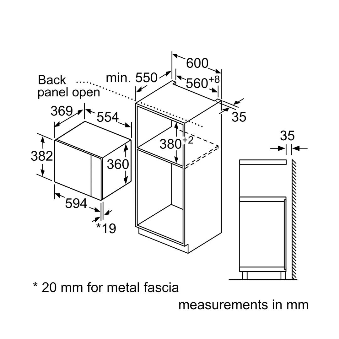 Bosch Built In Oven HUA717BA0I + Bosch Built-In Microwave Series 6 BEL554MB0I