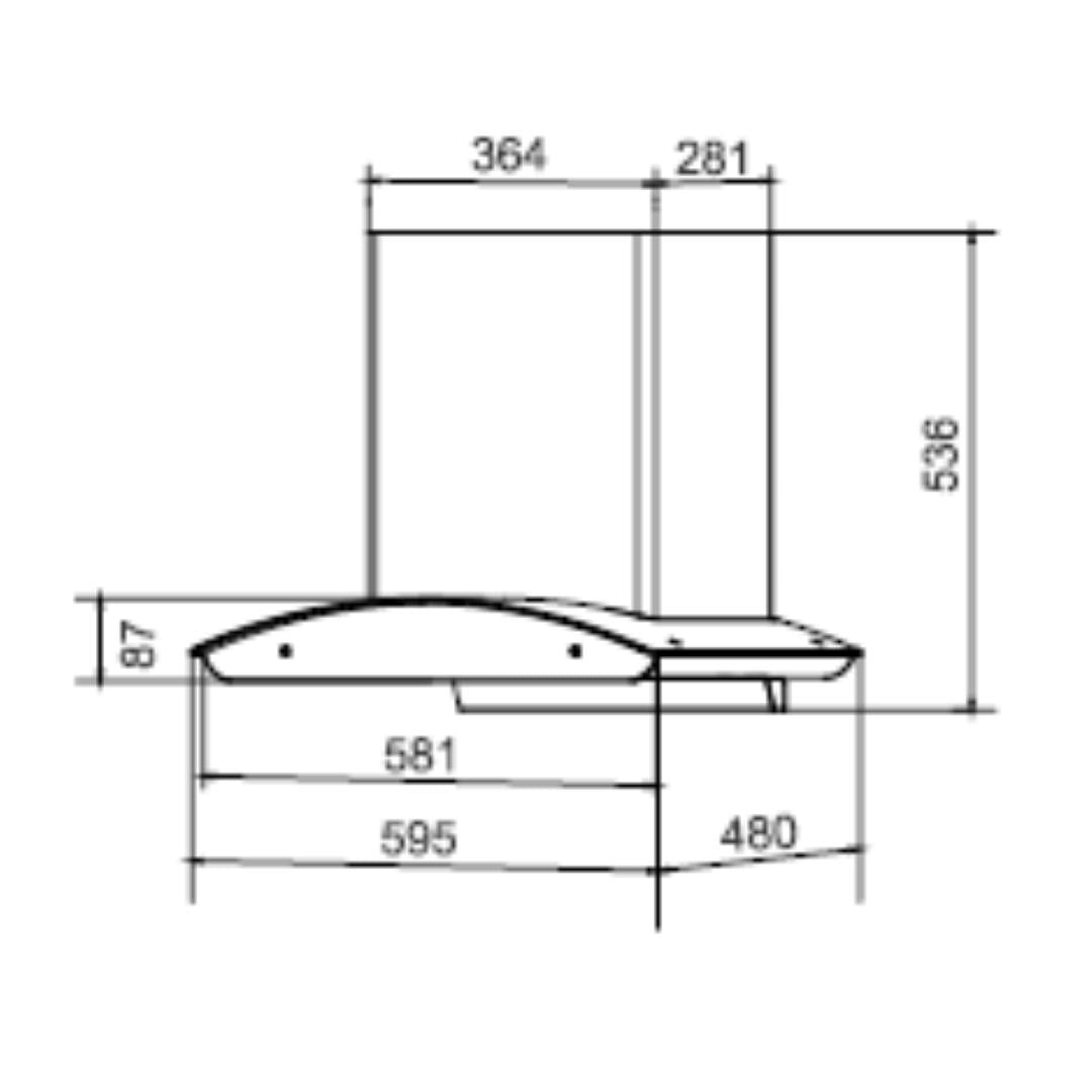 Elica 60 cm Wall Mounted Chimney Auto Clean Hoods Series BFCG 600 HAC LTW MS NERO