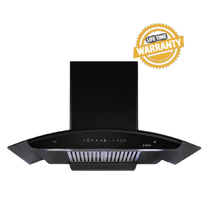 Elica 90 cm Wall Mounted Chimney Auto Clean Hoods Series BFCG 900 HAC LTW MS NERO