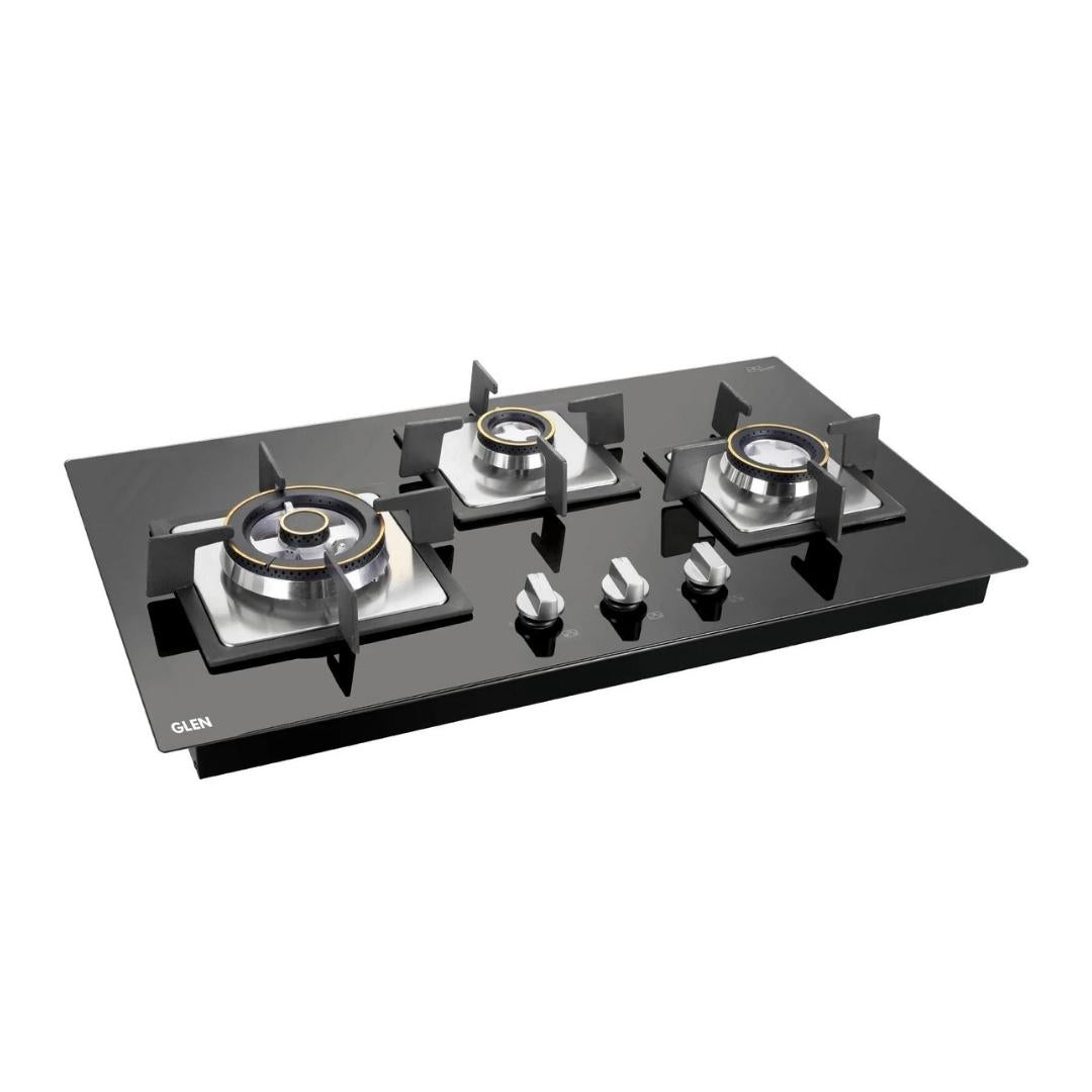 Glen 73 cm 3 Burner Hob BH 1073 SQ HT DB TR