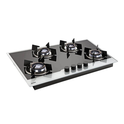 Glen 77 cm 4 Burner Hob BH 1074 HT BW DB