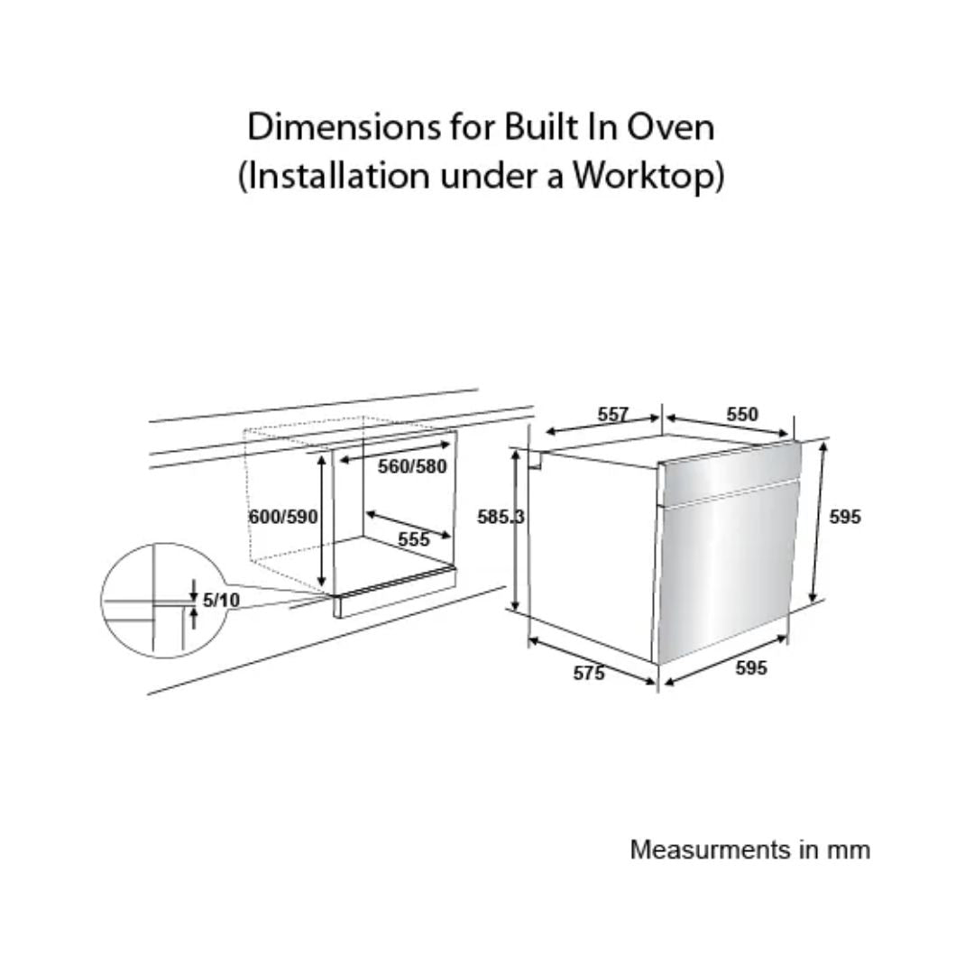 Crompton Built In Oven BIO-GAPYR78L-MBL