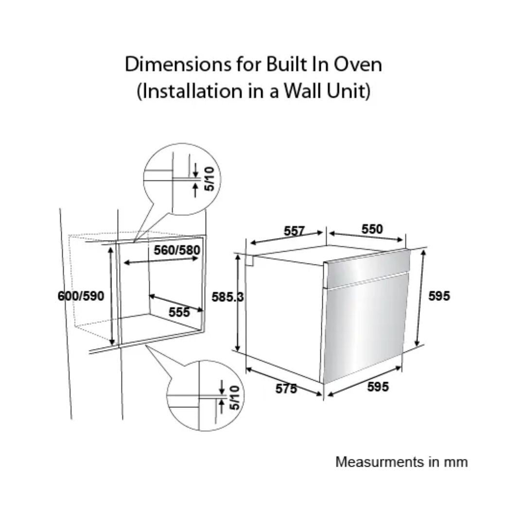 Crompton Built In Oven BIO-GAPYR78L-MBL