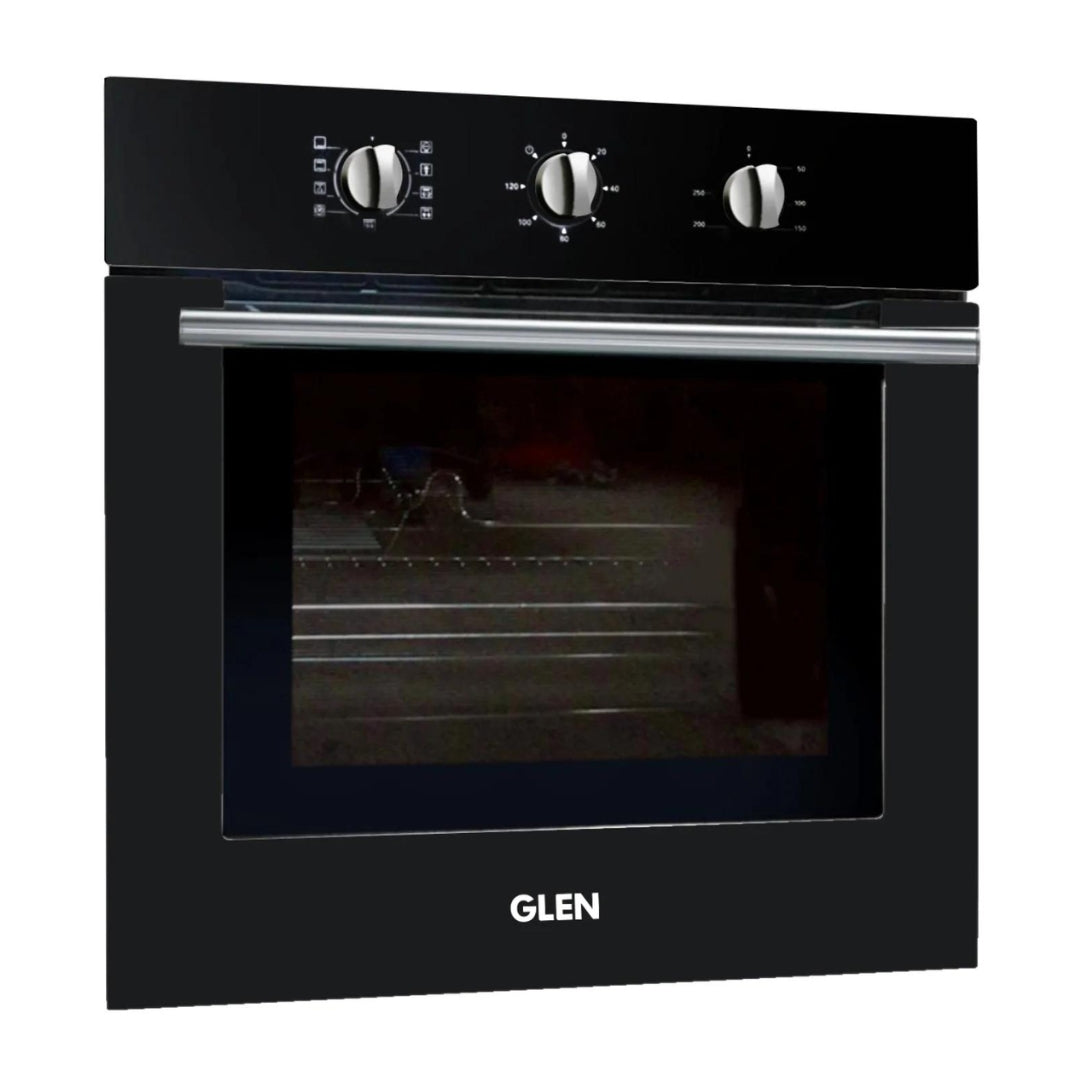 Glen Built In Oven BO 660 MR TURBO BLACK + Glen Built-In Convection Microwave MO 674