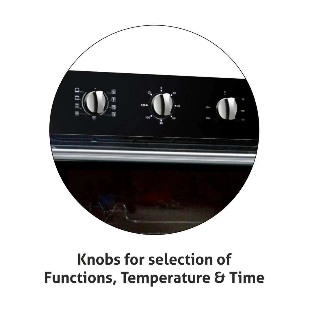 Glen Built In Oven BO 660 MR TURBO BLACK + Glen Built-In Convection Microwave MO 674