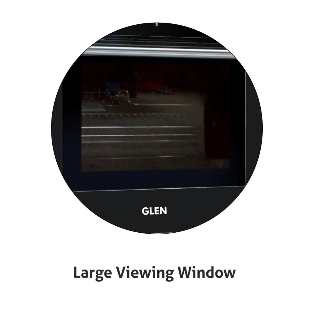 Glen Built In Oven BO 660 MR TURBO BLACK + Glen Built-In Convection Microwave MO 674