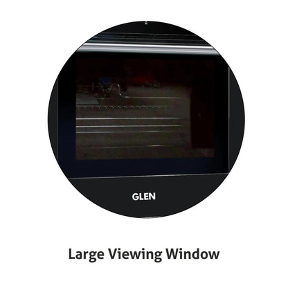 Glen Built In Oven BO 660 MR TURBO BLACK + Glen Built-In Convection Microwave MO 674