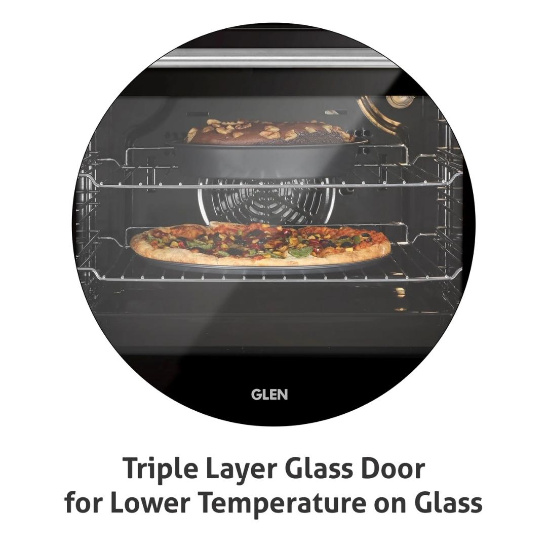 Glen Built In Oven BO 651 MRT BLACK + Glen Built-In Microwave MO 675