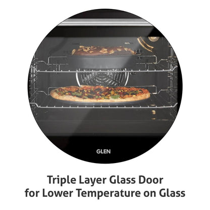 Glen Built In Oven BO 651 MRT BLACK + Glen Built-In Microwave MO 675