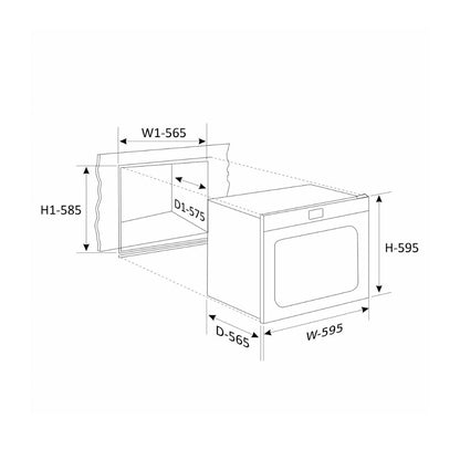 Glen Built In Oven BO 651 MRT BLACK + Glen Built-In Microwave MO 675