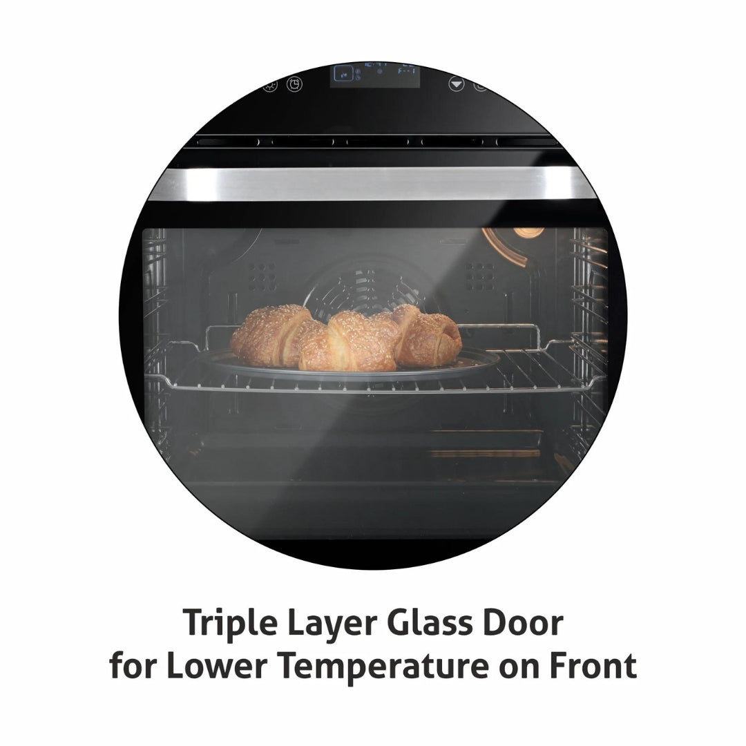 Glen Built In Oven BO 652 TOUCH MR TURBO BLACK