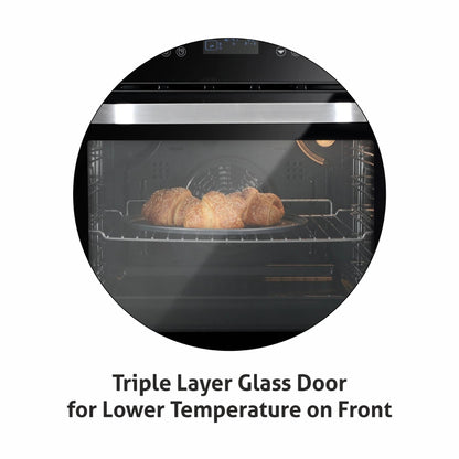 Glen Built In Oven BO 652 TOUCH MR TURBO BLACK