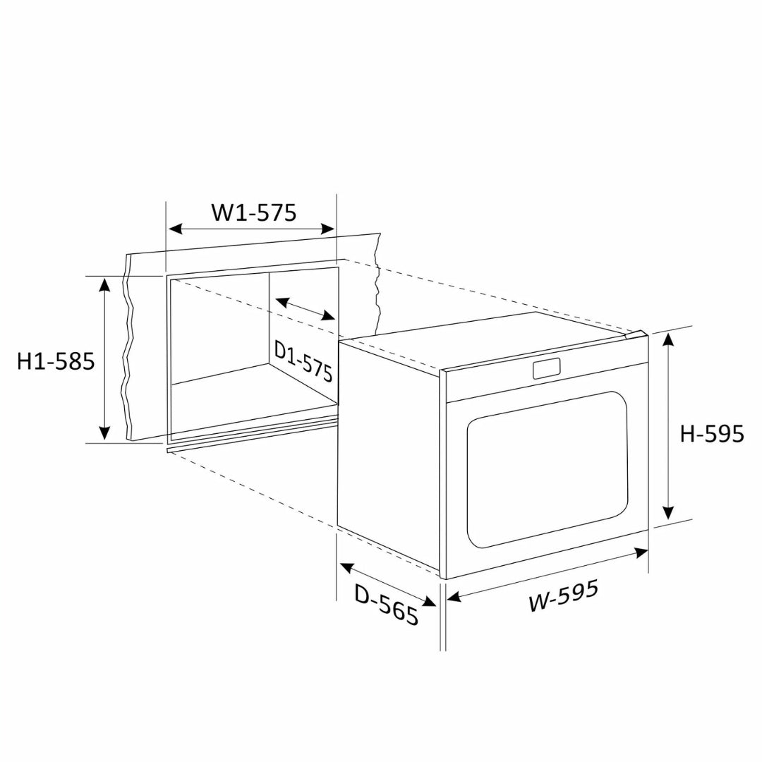 Glen Built In Oven BO 652 TOUCH MR TURBO BLACK
