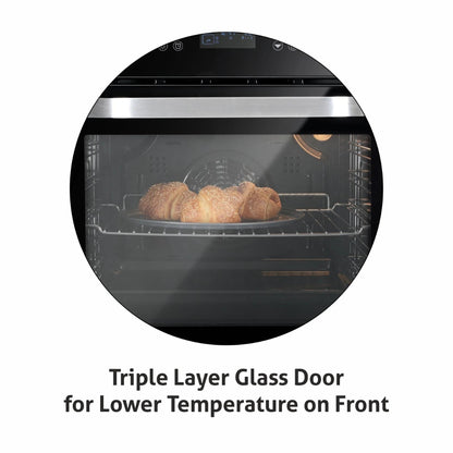 Glen Built In Oven BO 653 TOUCH MR TURBO BLACK