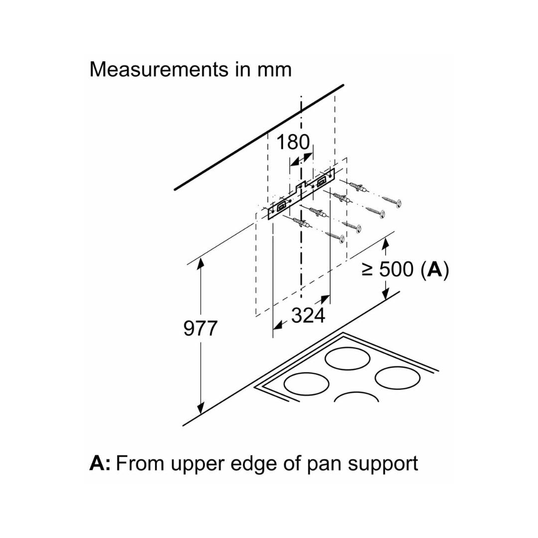 Bosch 60 cm Wall Mounted Chimney Self Clean Series DWKF68G60I