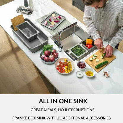 Franke Stainless Steel Sink Box Elite BOX ELITE BXX 210 110 57 ( 24 x 20 inches ) - Satin