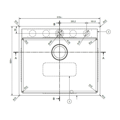 Franke Stainless Steel Sink Box Elite BOX ELITE BXX 210 110 57 ( 24 x 20 inches ) - Satin