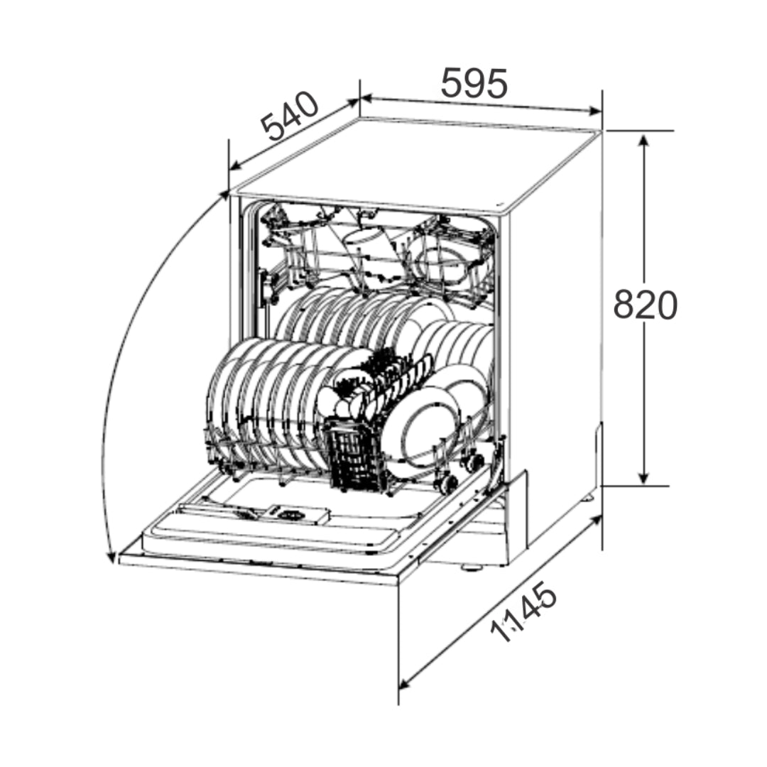 Carysil Semi Built in Dishwasher DW 02 with 12 Place Settings