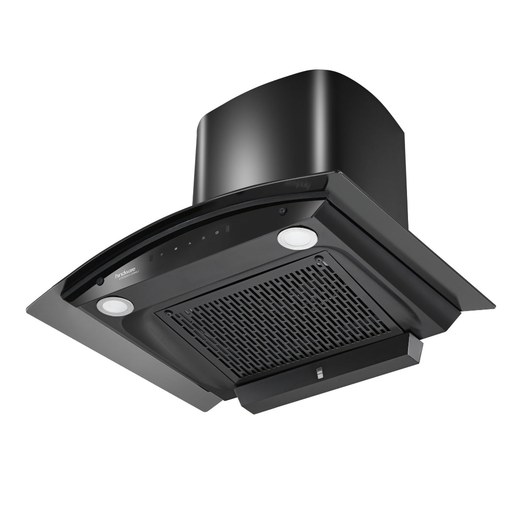 Hindware 90 cm Wall Mounted Chimney Auto Clean Hoods Series CELESIA BLK 90