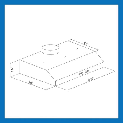 Glen 60 cm Straight Line Chimney CH 6001 BL PB BF 60