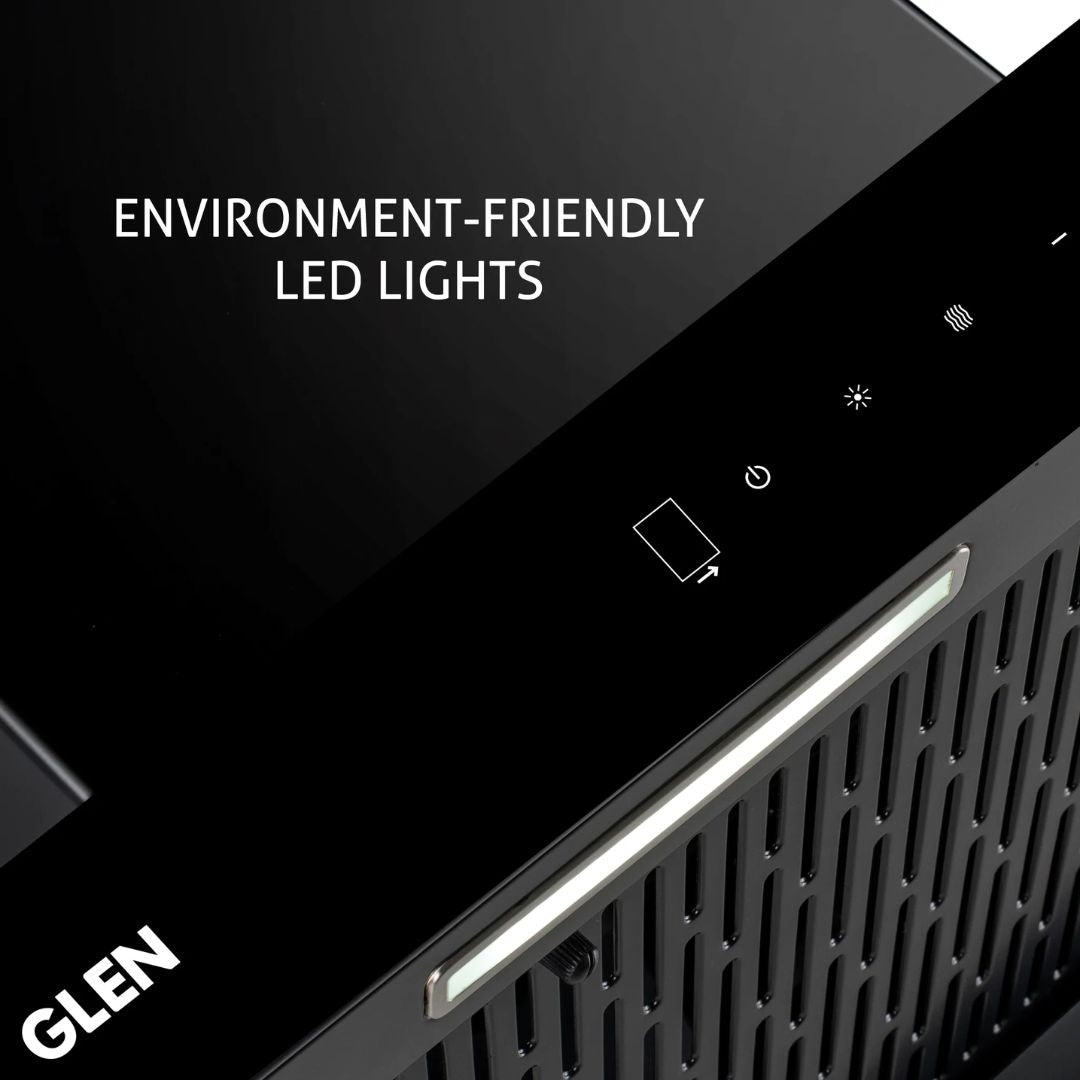 Glen 76 cm Wall Mounted Chimney Filterless Series CH 6052 BL MS AC 76