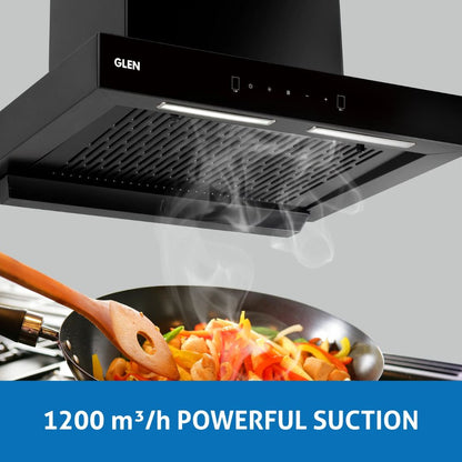 Glen 76 cm Wall Mounted Chimney Filterless Series CH 6052 BL MS AC 76