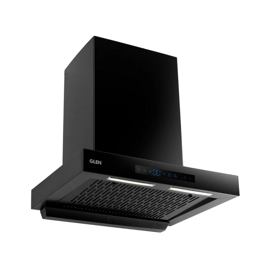 Glen 60 cm Wall Mounted Chimney Filterless Series CH 6053 BL BLDC AC 60 + Glen Cooking Range CR 2014 DB AI